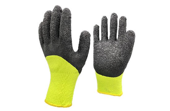 Латексные защитные перчатки морщинистые